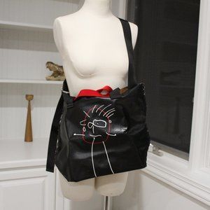 $710 PLAN C Pili and Bianca coated canvas medium graphic print shopper bag tote